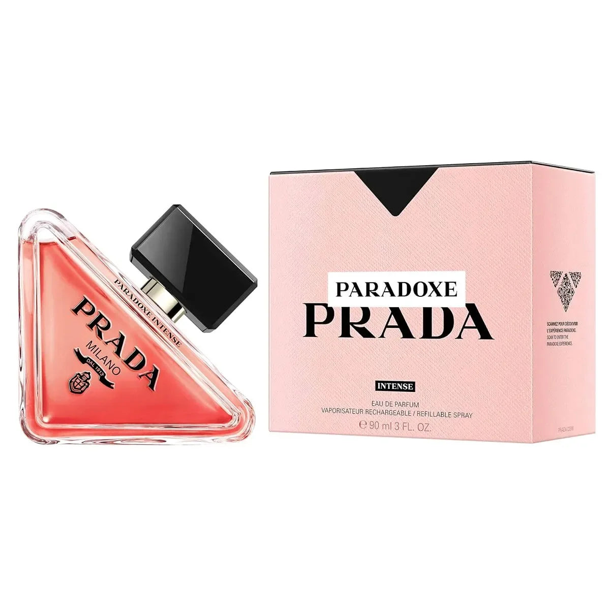 Prada Paradoxe Intense Eau de Parfum for Women – Refillable Floral Amber Perfume