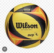 Wilson OPTX AVP Official Game Beach Volleyball – Black/Yellow, Pro Training Ball, High Visibility Outdoor Volleyball